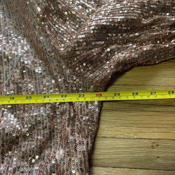 ASOS DESIGN Curve Sequin Co-Ord Blazer Bronze Womens 20 New Years Party Holiday - Picture 8 of 8